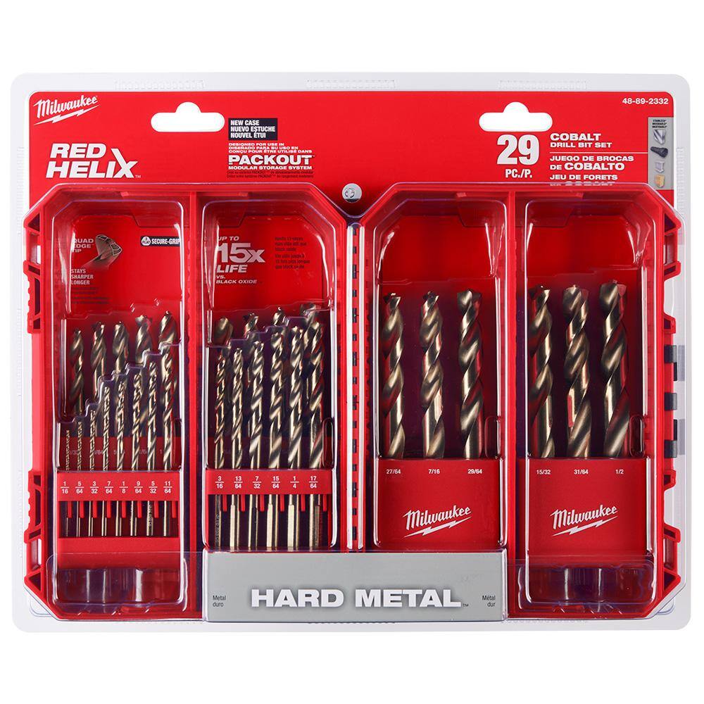 Cobalt Red Helix Drill Bit Set for Drill Drivers (29-Piece)