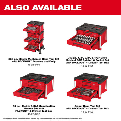 366-Pcs Master Mechanics Hand Tool Set with PACKOUTTM Drawers and Dolly