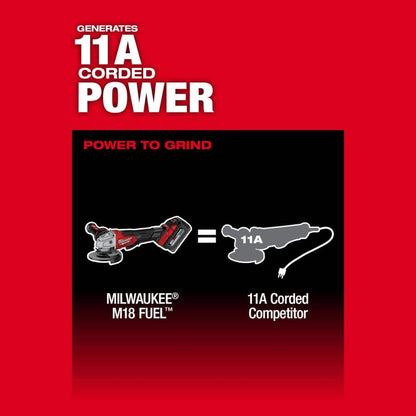 M18 Fuel 18V Lithium-Ion Brushless Cordless 4-1/2 in. /5 in. Grinder with Paddle Switch Kit with FORGE 6.0Ah Battery