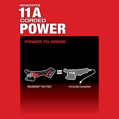 M18 FUEL 18V Lithium-Ion Brushless Cordless 4-1/2 in./5 in. Grinder with Variable Speed & Paddle Switch (Tool-Only)