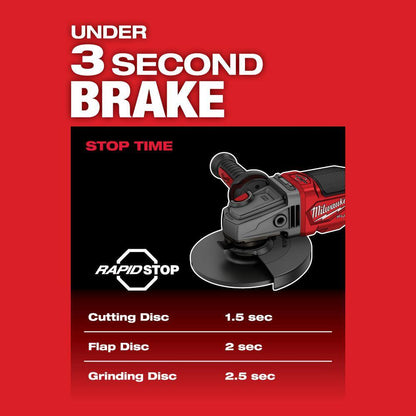 M18 FUEL 18V Lithium-Ion Brushless Cordless 4-1/2 in./6 in. Grinder with Paddle Switch Kit w/FUEL Angle Grinder