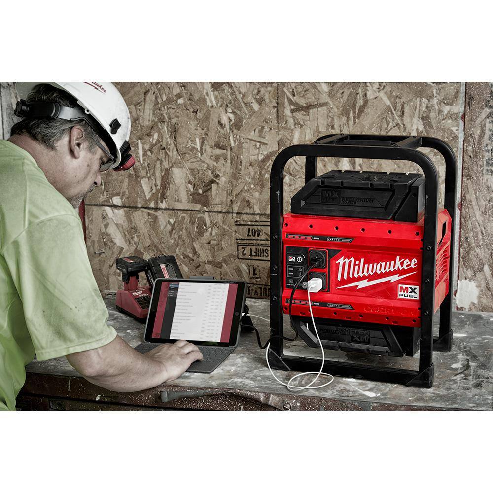 MX FUEL 3600-Watt/1800-Watt Lithium-Ion Battery Powered Push Start Portable Power Station Battery Generator
