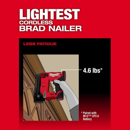 M12 FUEL 12-Volt Lithium-Ion Brushless Cordless 18-Gauge 1-1/2 in. Compact Brad Nailer (Tool Only)