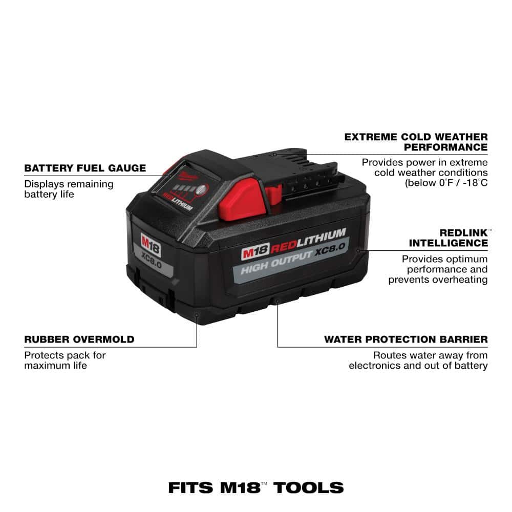 M18 FUEL 18-Volt Lithium-Ion Brushless Cordless Brush Cutter with 8.0 Ah High Output Battery