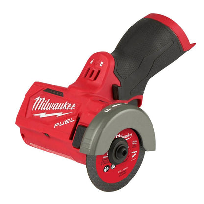 M12 FUEL 12V Lithium-Ion Brushless Cordless 3 in. Cut Off Saw w/M12 XC 5.0 Ah Battery (2-Pack) Starter Kit and Charger