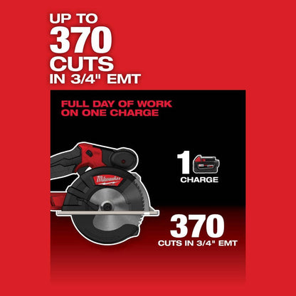 M18 FUEL 18V Lithium-Ion Brushless Cordless Metal Cutting 5-3/8 in. Circular Saw (Tool-Only) w/ Metal Saw Blade