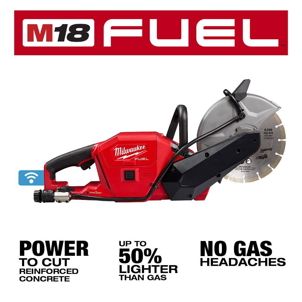 M18 FUEL ONE-KEY 18V 9 in. Lithium-Ion Brushless Cordless Cut Off Saw with HIGH OUTPUT 8.0 Ah Battery