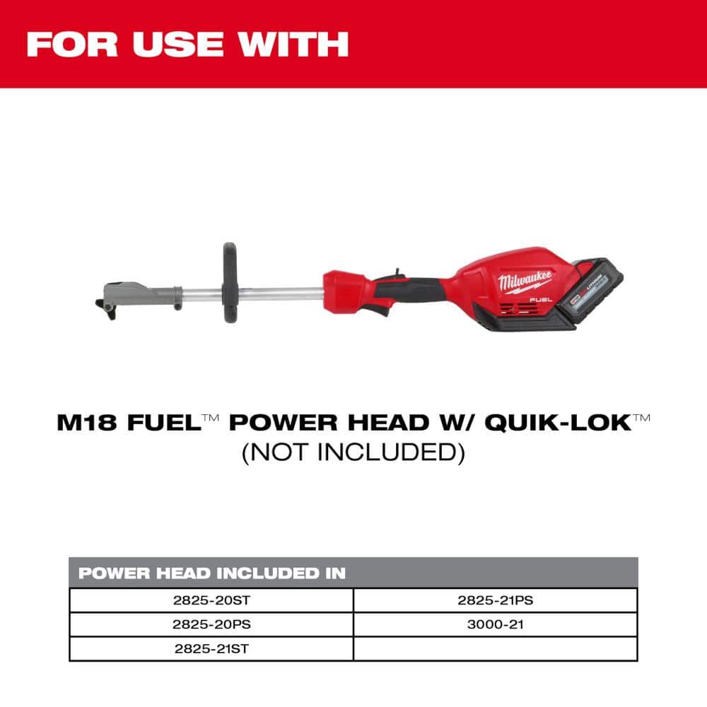 M18 FUEL 10 in. 18V Lithium-Ion Brushless Electric Cordless Pole Saw with M18 QUIK-LOK Hedge Trimmer Attachment (2-Tool)