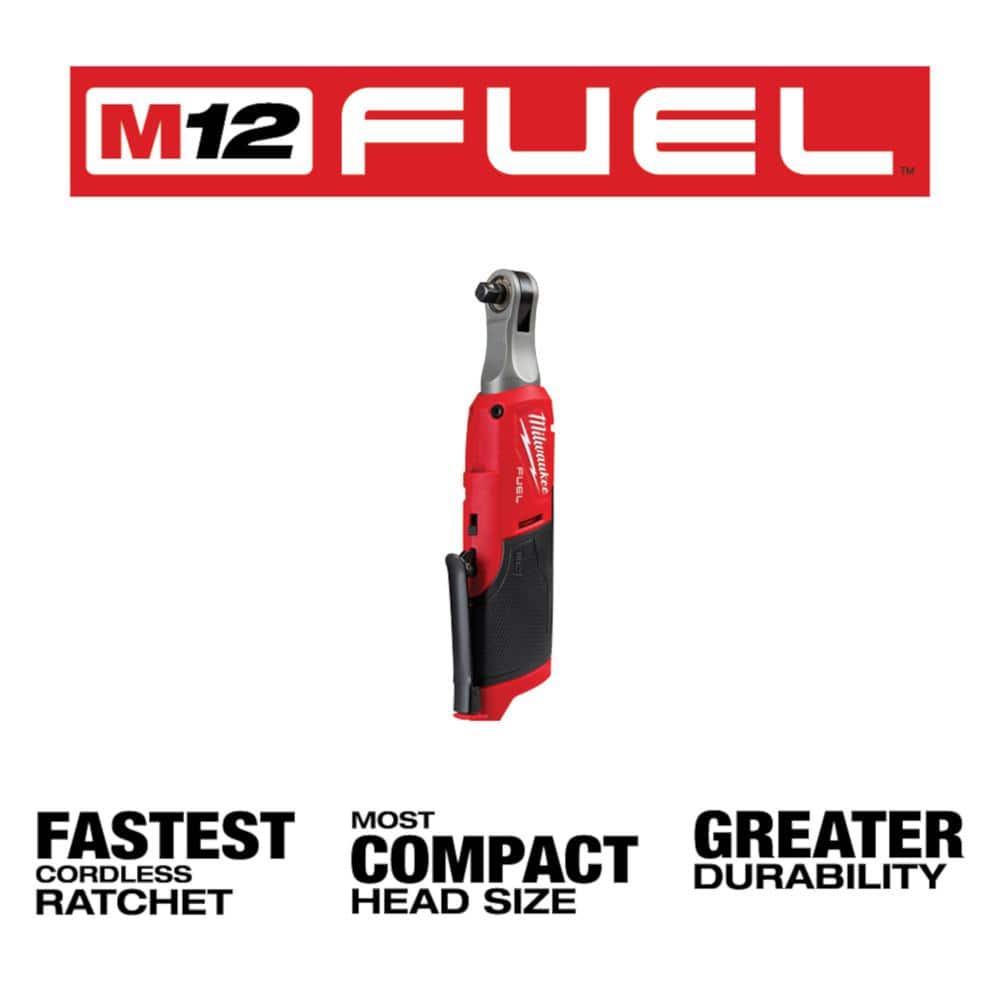 M12 FUEL 12-Volt Lithium-Ion Brushless Cordless High Speed 3/8 in. Ratchet (Tool-Only)