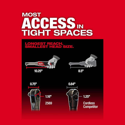 M12 FUEL 12V Lithium-Ion Brushless Cordless 3/8 in. Extended Reach High Speed Ratchet Kit