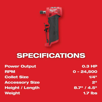 M12 FUEL 12V Lithium-Ion 1/4 in. Cordless Right Angle Die Grinder Kit with M12 Lithium-Ion Cordless Soldering Iron