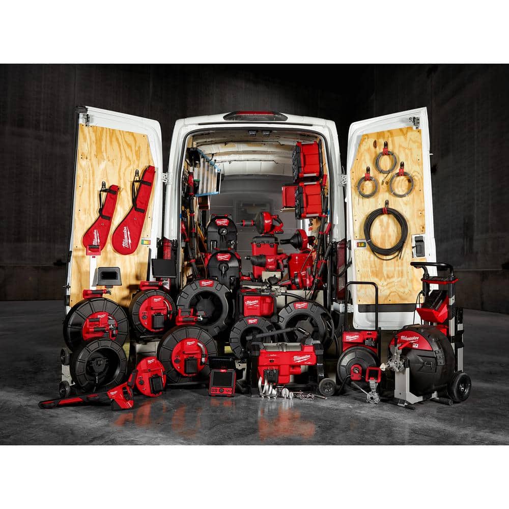 M12 12-Volt Lithium-Ion Cordless Drain Cleaning Airsnake Air Gun Kit with (1) 2.0Ah Battery, Toilet Attachments