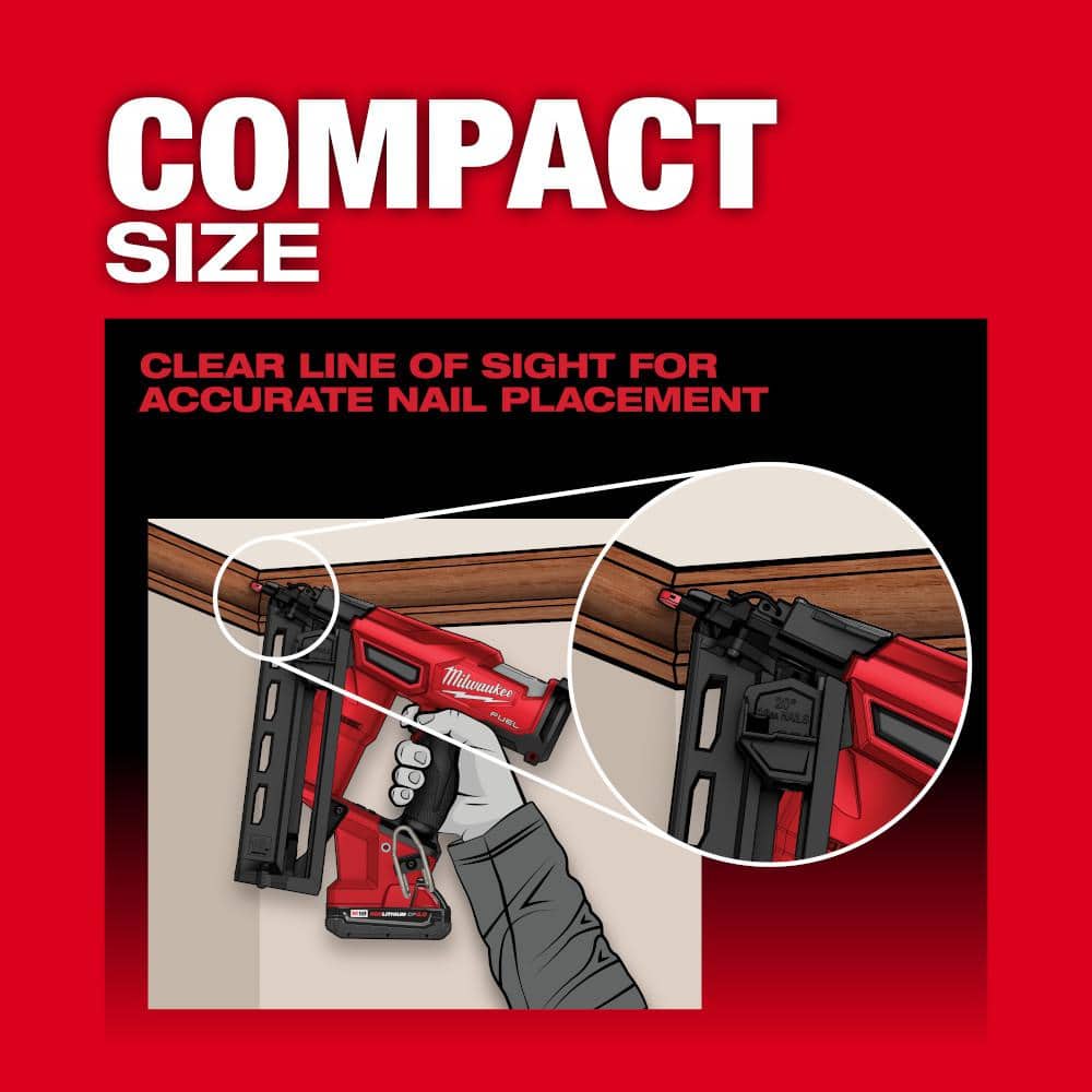 M18 FUEL 18-Volt Lithium-Ion Brushless Cordless Gen II 16-Gauge Angled Finish Nailer (Tool-Only)