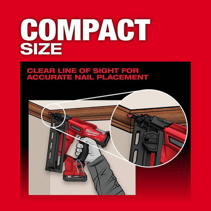 M18 FUEL 18-Volt Lithium-Ion Brushless Cordless Gen II 16-Gauge Angled Finish Nailer (Tool-Only)