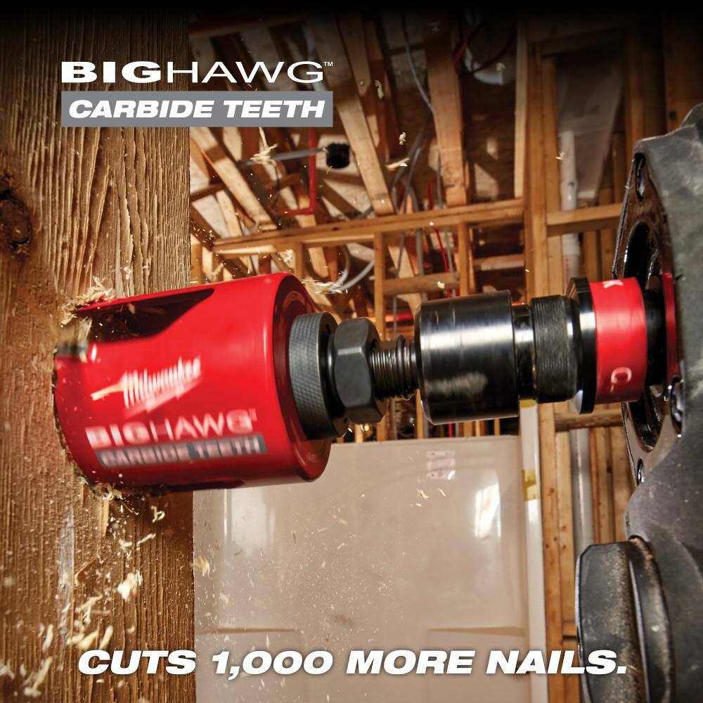 BIG HAWG Carbide Hole Saw Kit (9-Piece) with PACKOUT Case