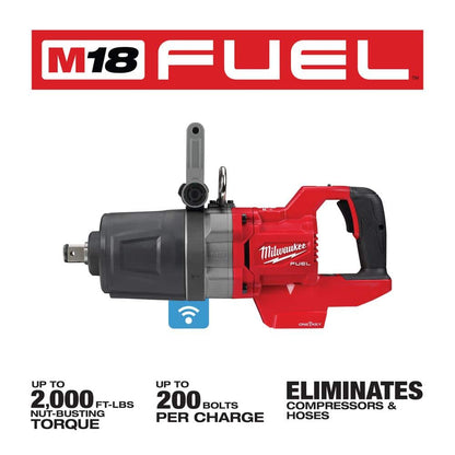 M18 FUEL 18V Lithium-Ion Brushless Cordless 1 in. Impact Wrench with D-Handle (Tool-Only)