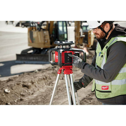 M18 2000 ft. Red Exterior Rotary Laser Level Kit with Receiver and Receiver Clamp
