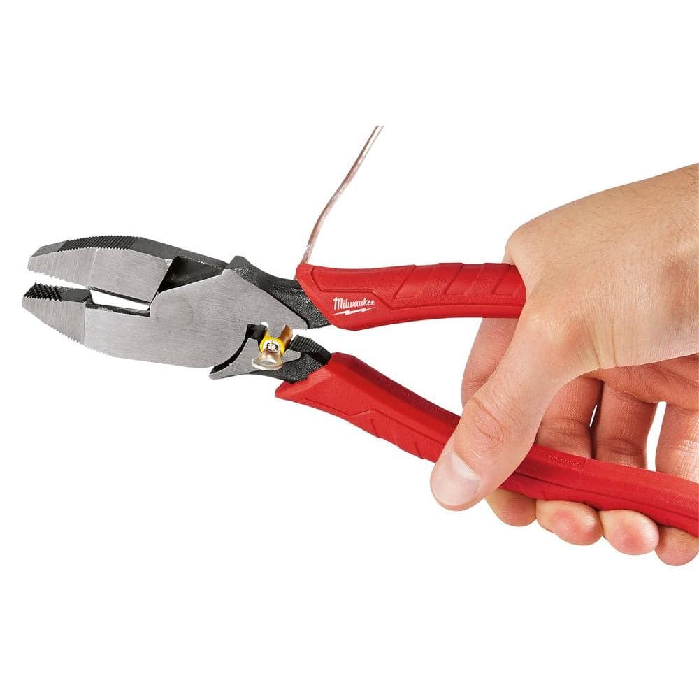 9 in. High Leverage Lineman's Pliers with Crimper