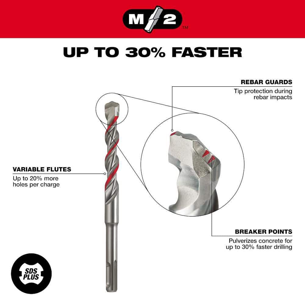 3/16 in. x 6 in. 2-Cutter SDS-PLUS Carbide Drill Bit