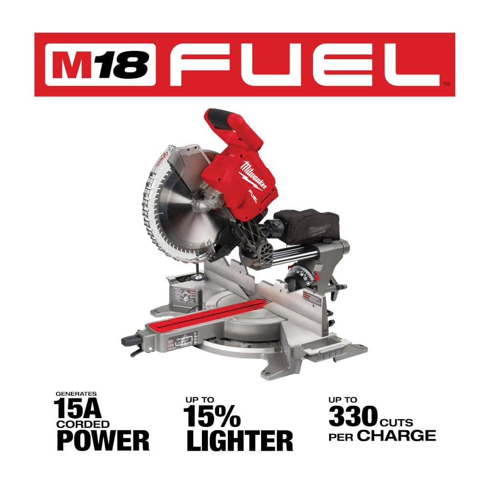 M18 FUEL 18V Lithium-Ion Brushless Cordless 12 in. Dual Bevel Sliding Compound Miter Saw (Tool-Only)