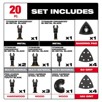 Oscillating Multi-Tool Blade Kit (20-Piece)
