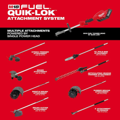 M18 FUEL 18V Lithium-Ion QUIK-LOK String Trimmer/Blower Combo Kit with Edger, Hedge Trimmer and Pole Saw (5-Tool)