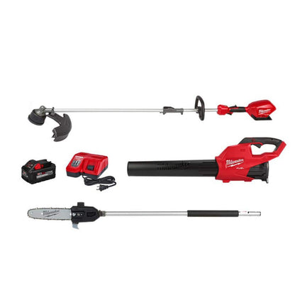 M18 FUEL 18V Lithium-Ion Brushless Cordless QUIK-LOK String Trimmer/Blower Combo Kit w/Pole Saw Attachment (3-Tool)