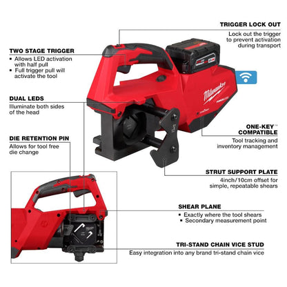 M18 18V Lithium-Ion Brushless Cordless FORCE LOGIC Single Channel Strut Shear Kit