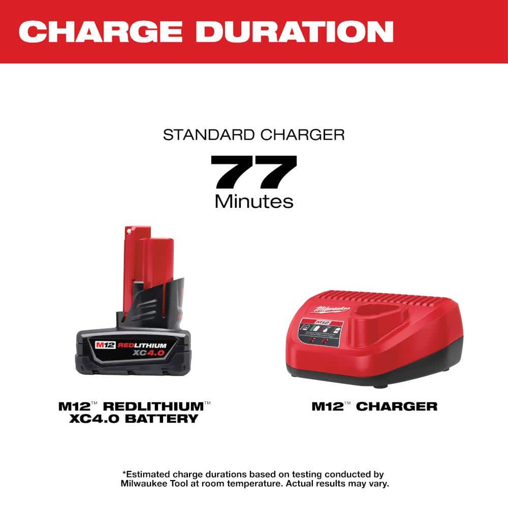 M12 12-Volt Lithium-Ion XC Extended Capacity Battery Pack 4.0Ah