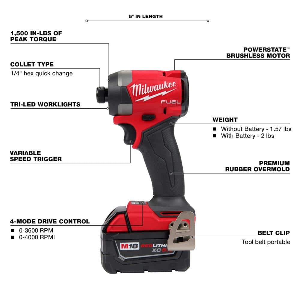 M18 FUEL 18-Volt Lithium-Ion Brushless Cordless Hammer Drill and Impact Driver Combo Kit (2-Tool) with HACKZALL