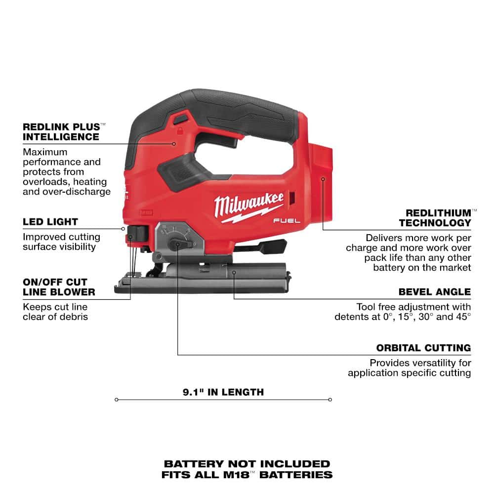 M18 FUEL 18V Lithium-Ion Brushless Cordless Combo Kit W/(2) 5.0Ah Batteries, Charger & (2) Tool Bags (10-Tool)