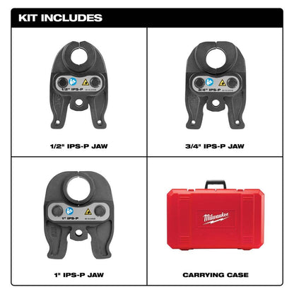 M12 12-Volt Lithium-Ion Force Logic Cordless Press Tool Kit with 1/2 in. to 1 in. Iron Pipe Jaws (6-Jaws Included)