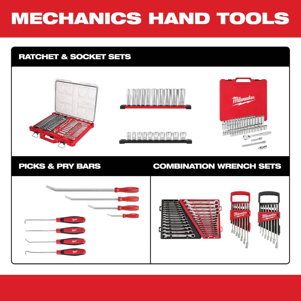 3/8 in. and 1/4 in. Drive SAE/Metric Ratchet and Socket Mechanics Tool Set with PACKOUT Case (106-Piece)