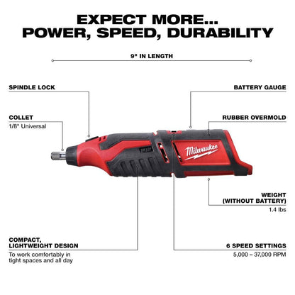M12 12V Lithium-Ion Cordless Rotary Tool (Tool-Only)