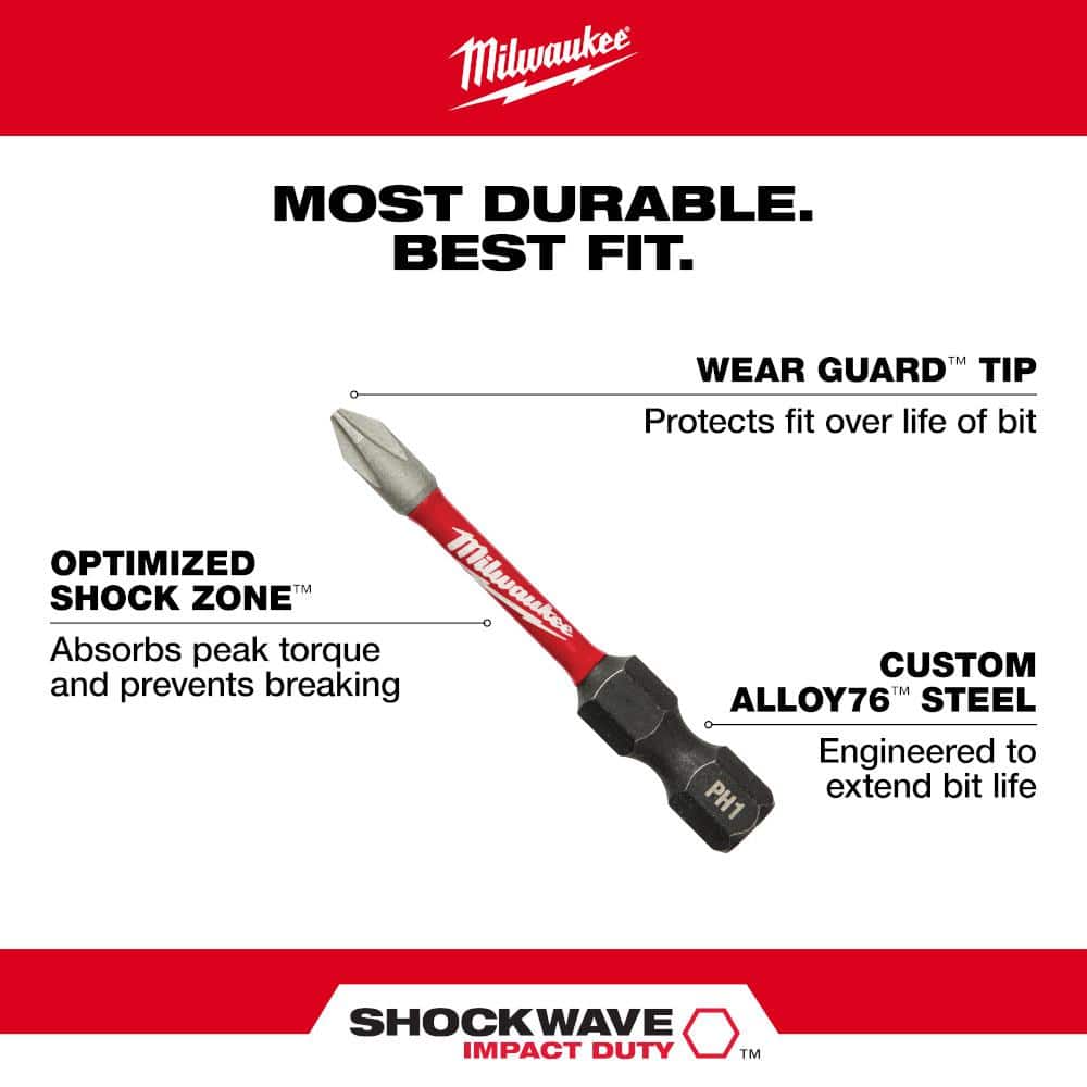 SHOCKWAVE Impact Duty Alloy Steel Driver Bit Set with PACKOUT Case (90-Piece)