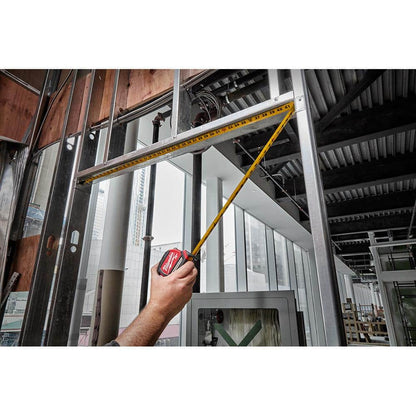 25 ft. x 1-1/16 in. Compact Magnetic Tape Measure with 15 ft. Reach