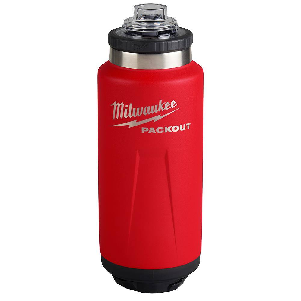 PACKOUT Red 36 oz. Insulated Bottle with Chug Lid