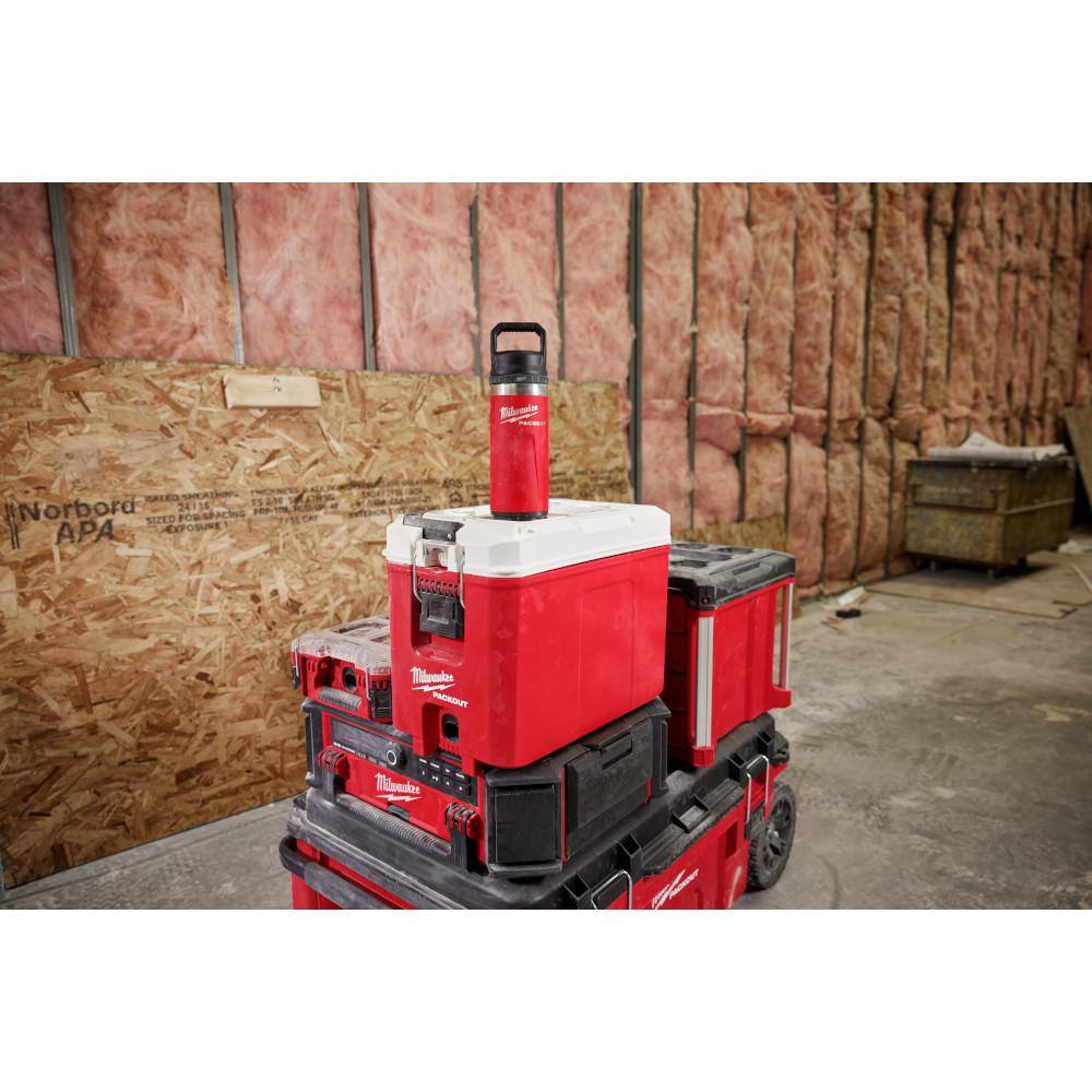 PACKOUT Red 36 oz. Insulated Bottle with Chug Lid