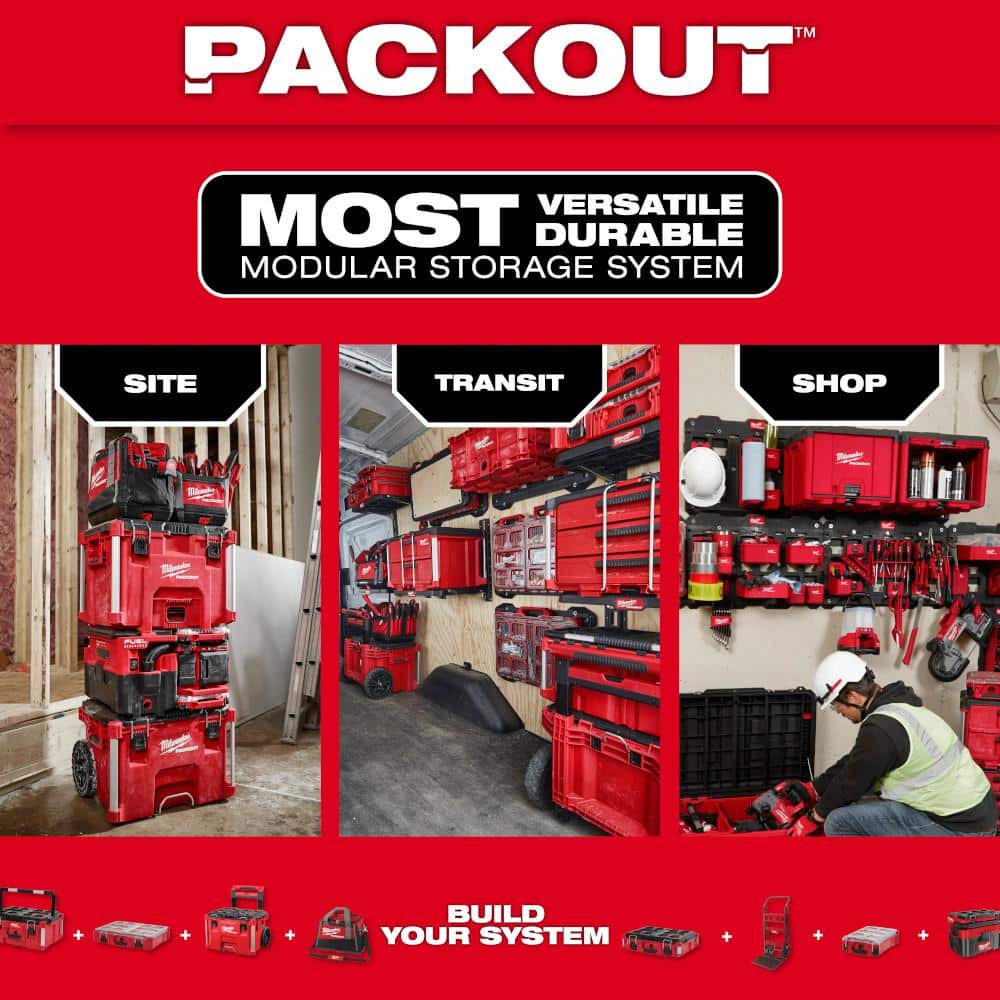 Packout Red Rolling Modular Tool Box - 2-S